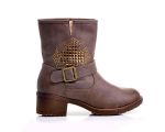 MOTOROWE Botki BIKER BOOTS z Dżetami